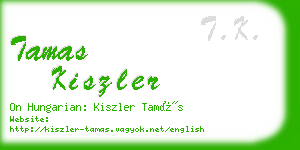 tamas kiszler business card